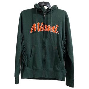 Miami Hurricanes Zip Up Hooded Jacket Medium